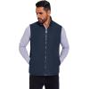 imageCOOFANDY Mens Casual Outerwear Vest Lightweight FullZip Sleeveless Jacket Outdoor Hiking Travel Golf Vest with PocketsNavy Blue