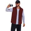 imageCOOFANDY Mens Casual Outerwear Vest Lightweight FullZip Sleeveless Jacket Outdoor Hiking Travel Golf Vest with PocketsWine Red