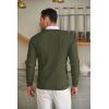 imageCOOFANDY Mens Crewneck Knit Sweater Slim Fit Lightweight Casual Twist Patterned Cable Knitted PulloverAarmygreen