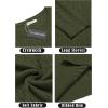 imageCOOFANDY Mens Crewneck Knit Sweater Slim Fit Lightweight Casual Twist Patterned Cable Knitted PulloverAarmygreen