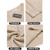 imageCOOFANDY Mens Crewneck Knit Sweater Slim Fit Lightweight Casual Twist Patterned Cable Knitted PulloverAbeige