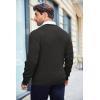 imageCOOFANDY Mens Crewneck Knit Sweater Slim Fit Lightweight Casual Twist Patterned Cable Knitted PulloverAblack