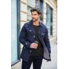 imageCOOFANDY Mens Crewneck Knit Sweater Slim Fit Lightweight Casual Twist Patterned Cable Knitted PulloverAblack