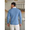 imageCOOFANDY Mens Crewneck Knit Sweater Slim Fit Lightweight Casual Twist Patterned Cable Knitted PulloverAblue