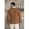 imageCOOFANDY Mens Crewneck Knit Sweater Slim Fit Lightweight Casual Twist Patterned Cable Knitted PulloverAbrown