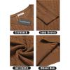 imageCOOFANDY Mens Crewneck Knit Sweater Slim Fit Lightweight Casual Twist Patterned Cable Knitted PulloverAbrown