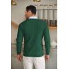 imageCOOFANDY Mens Crewneck Knit Sweater Slim Fit Lightweight Casual Twist Patterned Cable Knitted PulloverAdark Green