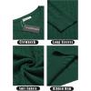 imageCOOFANDY Mens Crewneck Knit Sweater Slim Fit Lightweight Casual Twist Patterned Cable Knitted PulloverAdark Green