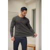 imageCOOFANDY Mens Crewneck Knit Sweater Slim Fit Lightweight Casual Twist Patterned Cable Knitted PulloverAdark Grey