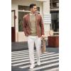 imageCOOFANDY Mens Crewneck Knit Sweater Slim Fit Lightweight Casual Twist Patterned Cable Knitted PulloverAkhaki