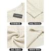 imageCOOFANDY Mens Crewneck Knit Sweater Slim Fit Lightweight Casual Twist Patterned Cable Knitted PulloverAwhite