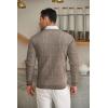imageCOOFANDY Mens Crewneck Knit Sweater Slim Fit Lightweight Casual Twist Patterned Cable Knitted PulloverAwhiteBrown Twotone Colors