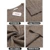 imageCOOFANDY Mens Crewneck Knit Sweater Slim Fit Lightweight Casual Twist Patterned Cable Knitted PulloverAwhiteBrown Twotone Colors