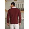 imageCOOFANDY Mens Crewneck Knit Sweater Slim Fit Lightweight Casual Twist Patterned Cable Knitted PulloverAwine Red