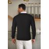 imageCOOFANDY Mens Crewneck Knit Sweater Slim Fit Lightweight Casual Twist Patterned Cable Knitted PulloverBblack
