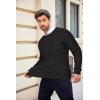 imageCOOFANDY Mens Crewneck Knit Sweater Slim Fit Lightweight Casual Twist Patterned Cable Knitted PulloverBblack