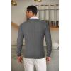 imageCOOFANDY Mens Crewneck Knit Sweater Slim Fit Lightweight Casual Twist Patterned Cable Knitted PulloverBdark Grey