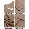 imageCOOFANDY Mens Crewneck Knit Sweater Slim Fit Lightweight Casual Twist Patterned Cable Knitted PulloverBdark Khaki