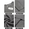 imageCOOFANDY Mens Crewneck Knit Sweater Slim Fit Lightweight Casual Twist Patterned Cable Knitted PulloverBgrey