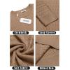 imageCOOFANDY Mens Crewneck Knit Sweater Slim Fit Lightweight Casual Twist Patterned Cable Knitted PulloverBkhaki