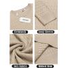 imageCOOFANDY Mens Crewneck Knit Sweater Slim Fit Lightweight Casual Twist Patterned Cable Knitted PulloverBlight Khaki