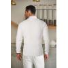 imageCOOFANDY Mens Crewneck Knit Sweater Slim Fit Lightweight Casual Twist Patterned Cable Knitted PulloverBwhite