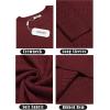 imageCOOFANDY Mens Crewneck Knit Sweater Slim Fit Lightweight Casual Twist Patterned Cable Knitted PulloverBwine Red