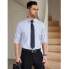 imageCOOFANDY Mens Dress Shirts Wrinkle Free Long Sleeve Button Down Shirts Formal Business ShirtBlue Middle Plaid