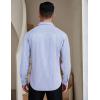 imageCOOFANDY Mens Dress Shirts Wrinkle Free Long Sleeve Button Down Shirts Formal Business ShirtBlue Small Plaid