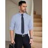 imageCOOFANDY Mens Dress Shirts Wrinkle Free Long Sleeve Button Down Shirts Formal Business ShirtBlue Small Plaid