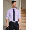 imageCOOFANDY Mens Dress Shirts Wrinkle Free Long Sleeve Button Down Shirts Formal Business ShirtPurple Middle Plaid
