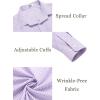 imageCOOFANDY Mens Dress Shirts Wrinkle Free Long Sleeve Button Down Shirts Formal Business ShirtPurple Middle Plaid