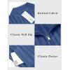 imageCOOFANDY Mens Full Zip Cardigan Sweater Slim Fit Cable Knitted Zip Up Sweater with PocketsDeep Blue