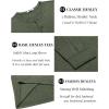 imageCOOFANDY Mens Henley TShirt Long Sleeve Casual Lightweight Pullover Shirts Soft Stretch Basic Tees Fall TopsArmy Green