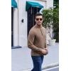 imageCOOFANDY Mens Henley TShirt Long Sleeve Casual Lightweight Pullover Shirts Soft Stretch Basic Tees Fall TopsBrown