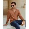 imageCOOFANDY Mens Henley TShirt Long Sleeve Casual Lightweight Pullover Shirts Soft Stretch Basic Tees Fall TopsCaramel