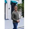 imageCOOFANDY Mens Henley TShirt Long Sleeve Casual Lightweight Pullover Shirts Soft Stretch Basic Tees Fall TopsDark Grey