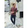 imageCOOFANDY Mens Henley TShirt Long Sleeve Casual Lightweight Pullover Shirts Soft Stretch Basic Tees Fall TopsDark Red