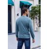 imageCOOFANDY Mens Henley TShirt Long Sleeve Casual Lightweight Pullover Shirts Soft Stretch Basic Tees Fall TopsDemin Blue