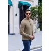 imageCOOFANDY Mens Henley TShirt Long Sleeve Casual Lightweight Pullover Shirts Soft Stretch Basic Tees Fall TopsKhaki