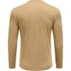 imageCOOFANDY Mens Henley TShirt Long Sleeve Casual Lightweight Pullover Shirts Soft Stretch Basic Tees Fall TopsLight Khaki