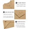 imageCOOFANDY Mens Henley TShirt Long Sleeve Casual Lightweight Pullover Shirts Soft Stretch Basic Tees Fall TopsLight Khaki