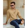 imageCOOFANDY Mens Henley TShirt Long Sleeve Casual Lightweight Pullover Shirts Soft Stretch Basic Tees Fall TopsLight Khaki