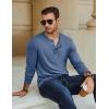 imageCOOFANDY Mens Henley TShirt Long Sleeve Casual Lightweight Pullover Shirts Soft Stretch Basic Tees Fall TopsNavy