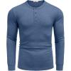 imageCOOFANDY Mens Henley TShirt Long Sleeve Casual Lightweight Pullover Shirts Soft Stretch Basic Tees Fall TopsNavy