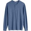 imageCOOFANDY Mens Henley TShirt Long Sleeve Casual Lightweight Pullover Shirts Soft Stretch Basic Tees Fall TopsNavy