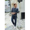 imageCOOFANDY Mens Henley TShirt Long Sleeve Casual Lightweight Pullover Shirts Soft Stretch Basic Tees Fall TopsNavy Blue