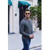 imageCOOFANDY Mens Henley TShirt Long Sleeve Casual Lightweight Pullover Shirts Soft Stretch Basic Tees Fall TopsNavy Blue