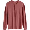imageCOOFANDY Mens Henley TShirt Long Sleeve Casual Lightweight Pullover Shirts Soft Stretch Basic Tees Fall TopsRed