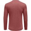 imageCOOFANDY Mens Henley TShirt Long Sleeve Casual Lightweight Pullover Shirts Soft Stretch Basic Tees Fall TopsRed